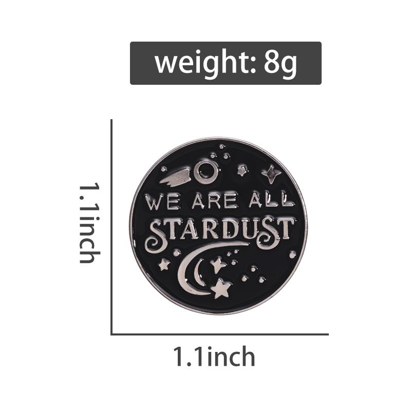 We Are All Stardust Meteor Enamel Pin Brooch Metal Badges Lapel Pins Brooches for Backpacks Luxury Designer Jewelry Accessories