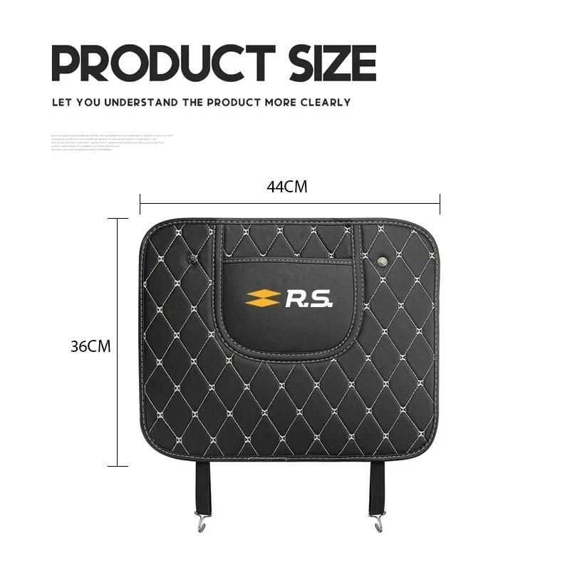 

Hub Caps For Renault RS Megane 2 3 4 Trafic Scenic 2 Clio Captur 1pcs Car Seat Back Anti-Kick Mat Protector Pad Cover Decoration