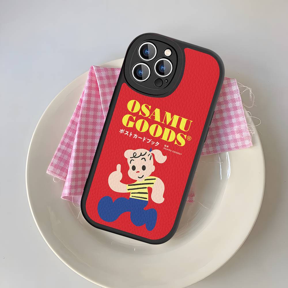 

Fashion Osamu Goods Phone Case For IPhone 16 15 14 13 12 11 Pro Max Plus Shockproof Leather Cover iPhone 16pro max