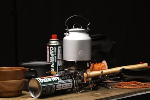 Captain Stag (CAPTAIN STAG) Aluminum Kettle for Camping and BBQs, 625ml, Fits Round Cookware, CS×F.C.P UH-4129