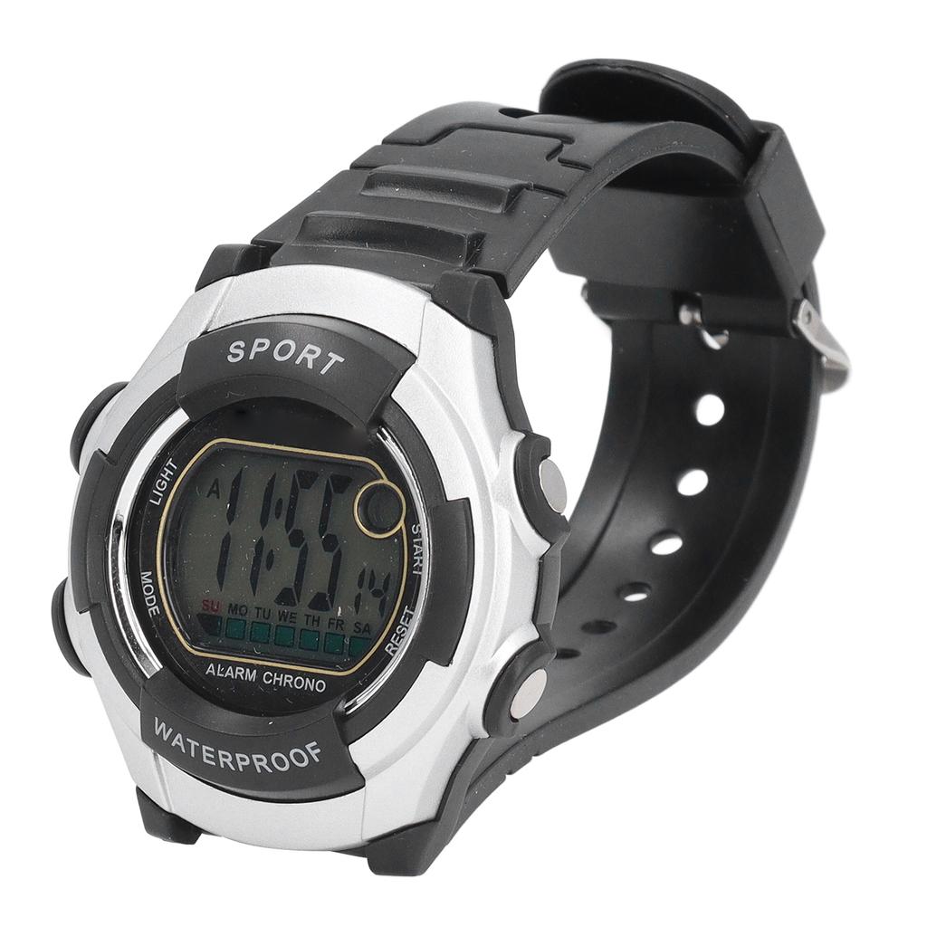 Sport Multifunktional 0M Wasserdicht Vintage Unisex LED Leuchtend Stoppuhr Wecker 12 Grad 24 Stunden Digitale Armbanduhr zum Laufen Klettern