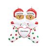 Resin Christmas Brown Bear Pendant Cartoon Christmas Tree Decoration DIY Name Pendants  New Year
