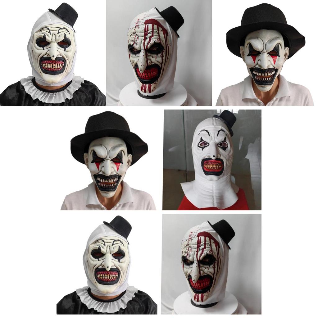 Enge clown latex masker Halloween feestkostuum accessoire voor cosplay en thema-evenementen