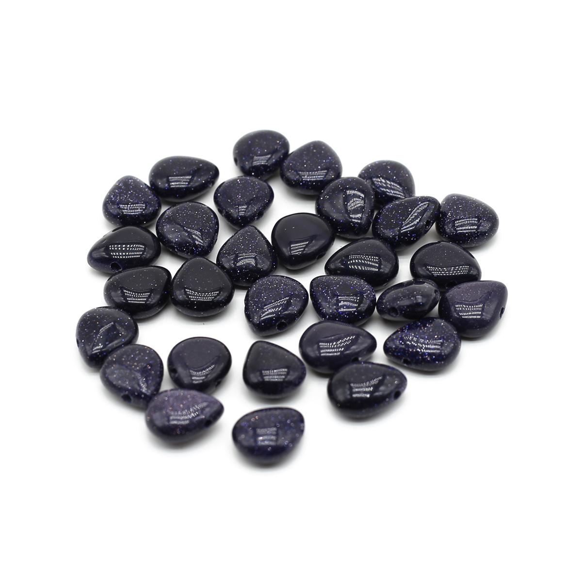 

10 шт. в партии бусины из натурального камня каплевидной формы кристалл розовый кварц агат бирюза свободные бусины для изготовления ювелирных изделий DIY аксессуары для ожерелья 10x12x5 мм 10Pcs/Blue Sand Stone