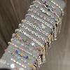 Elegante Geometrische Zirkonia Armband voor Damesmode - Veelzijdig, Trendy Bangle Sieraden