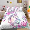 3D Unicorn Print Home Bed Cover Home Textiles Bedding Set Covers Student Dormitory Pillowcase Breathable