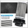 PQY BLACK AN6 / AN8 / AN10 Inline Fuel Filter E85 Ethanol With 100 Micron Stainless steel element and PQY sticker