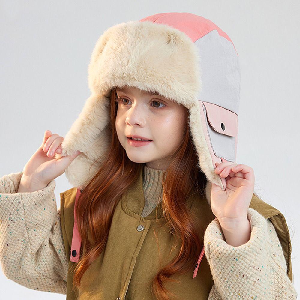 Winddichte Kinder-Wintermützen Warme Skimütze Modische Fliegermütze Kinder
