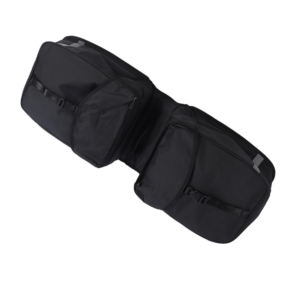 34L Bike Rear Seat Bag Waterproof Double Side Bicycle Saddle Bag with Reflective Strips for Bicycle Night Riding Cycling Black