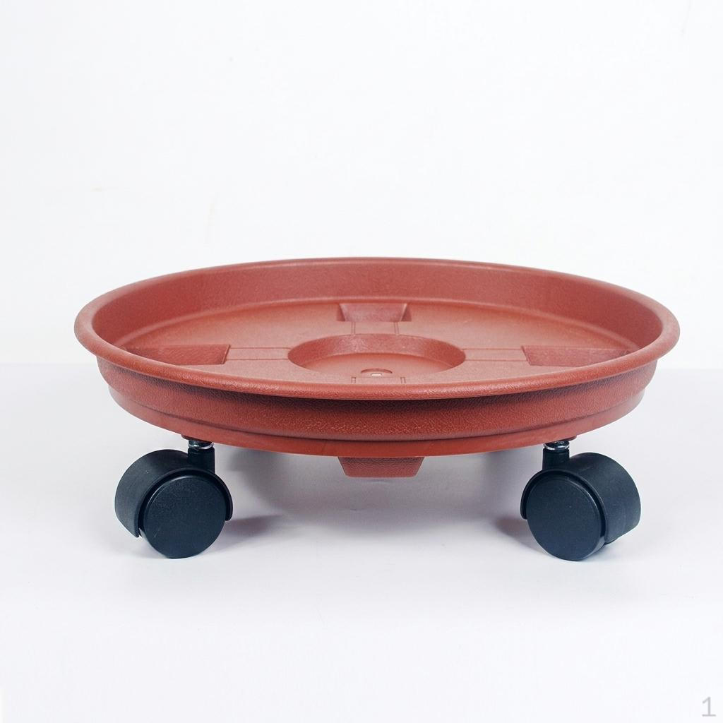 Rolling Plant Pot Saucer with Wheels, HeavyDuty Plastic Planter Caddy for Indoor Outdoor Plants