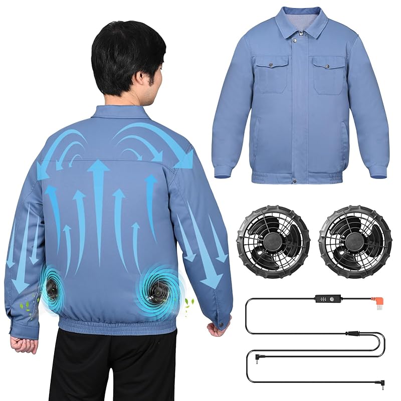 

[Matreeglam] air conditioning work clothes Work clothes with fan Heat stroke measures air conditioning wear jacket long sleeve Thin air conditioning