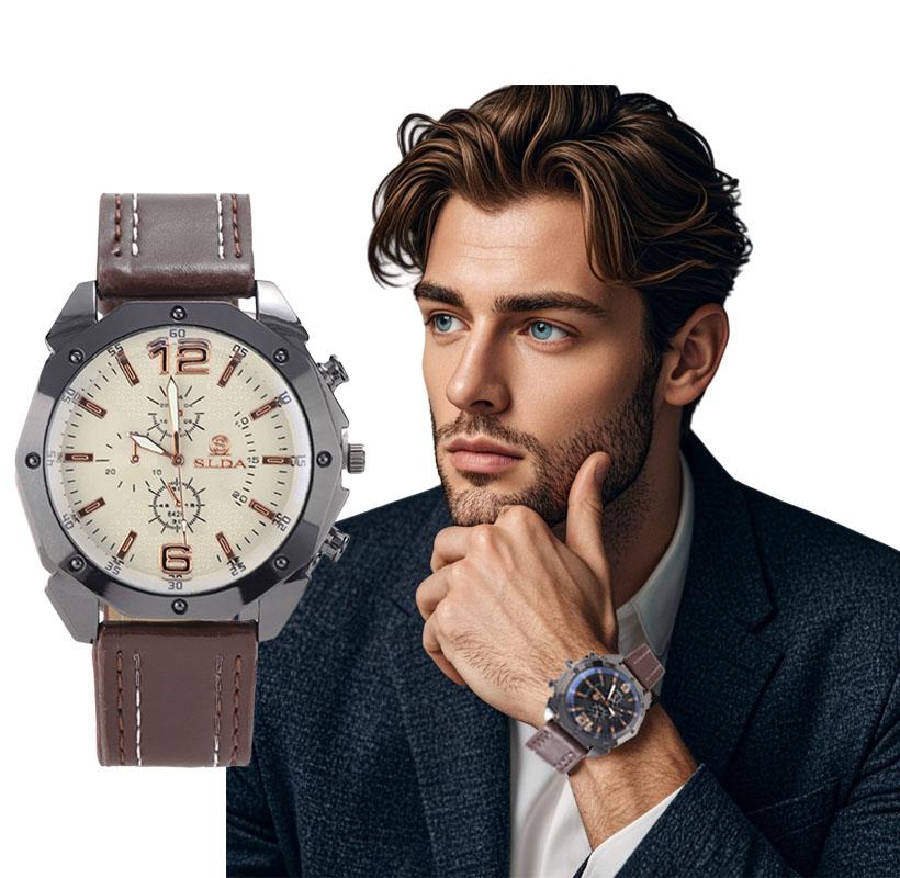 Luxury Watch for Man Fashion Date Week Stainless Steel Men Watch Casual Quartz Men's Watches Male Clock Gift
