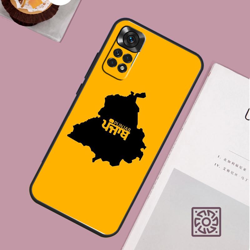 Punjab Map Outline Case For Xiaomi Redmi Note 14 Pro 13 12 11 10 15 Pro Plus Redmi 15 15C 14C 13C 10C 12C Cover