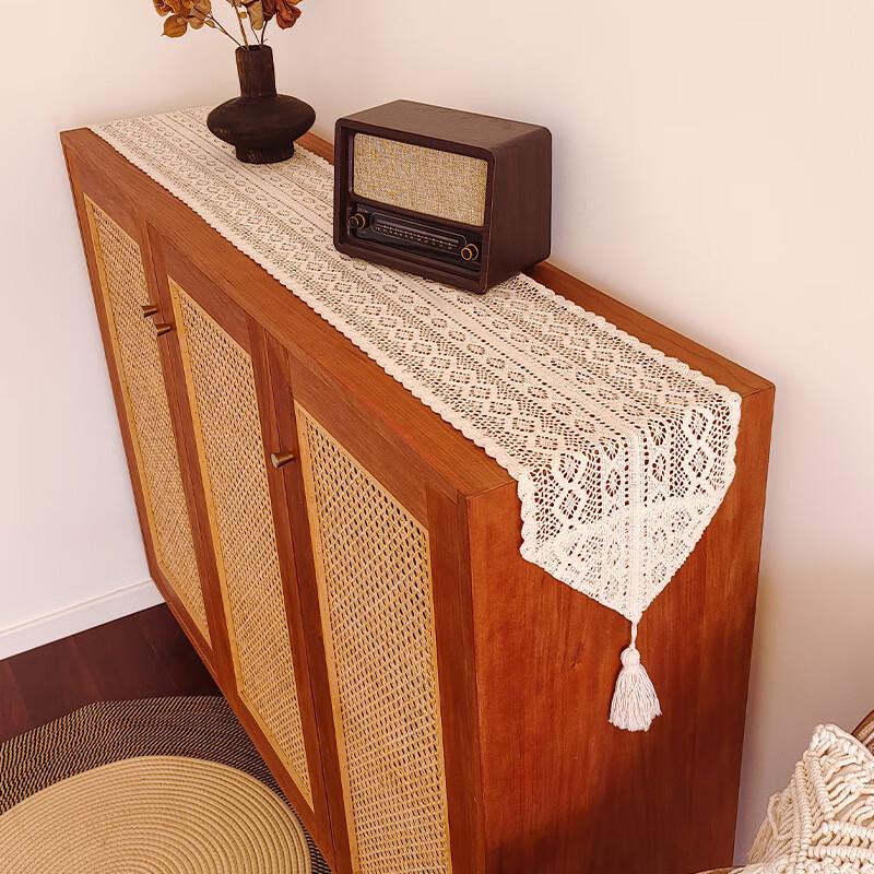 ZISIZ Retro Lace Cotton Table Runner