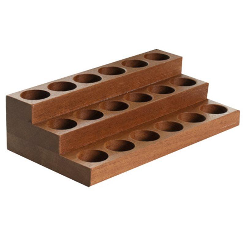 HHO-Smoked Wood Split Bottled Display Rack Retro Essential Oil Bottle Storage Box Beauty Salon Wood Storage Rack 4790₽