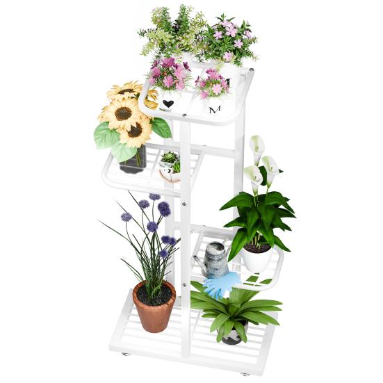 Plant Stand Indoor, Tiered Plant Stand for Indoor Plants, Corner Flower Stand for Living Room, Multi-Layer Metal Frame Plant Shelf (3/4/5/6/7/8 Tiers)