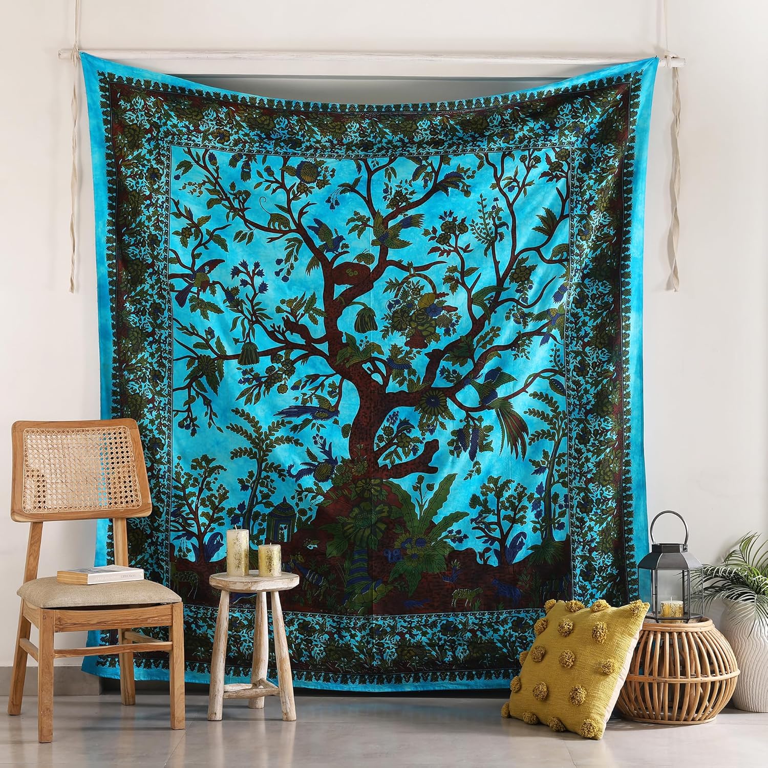 Popular handmade tapestry on the wall 75x100 чёрный