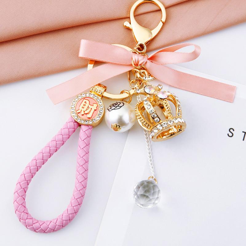 Exquisite Metal Crown Tassel Keyring With Stunning Crystal Embellishments Perfect For Special Occasions