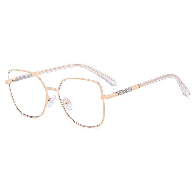 Transparent Computer Glasses Frame Women Anti Blue Light Presbyopia Eyewear Spring Hinge Metal Frames Reading Glasses Unisex