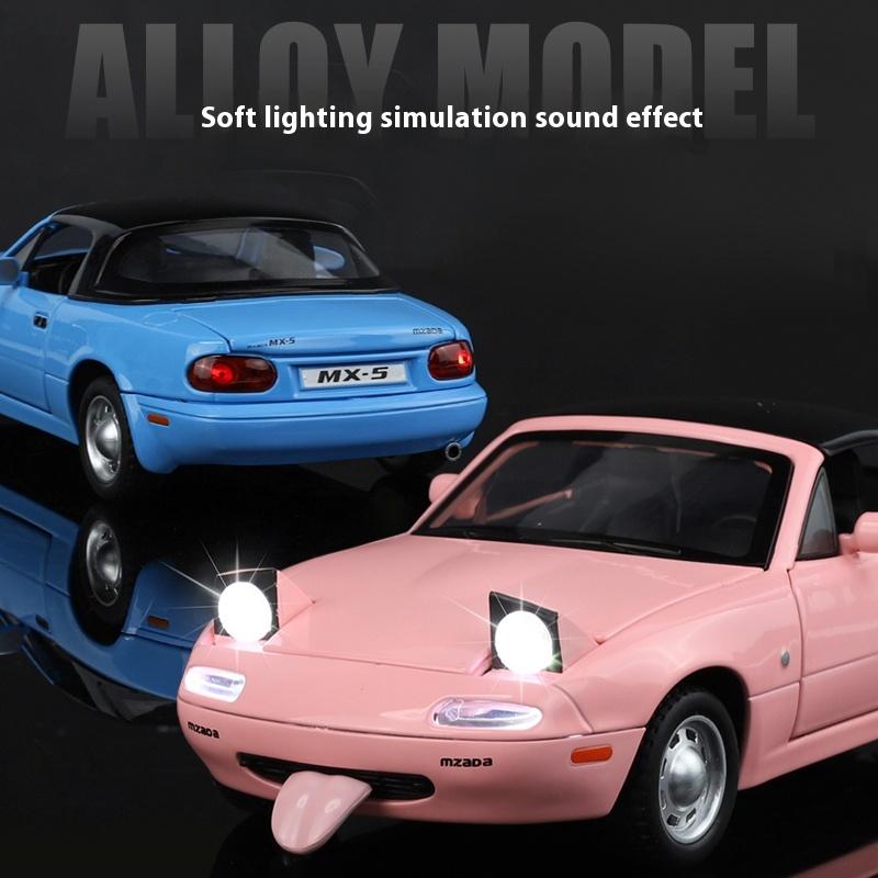 1/24 Scale Mazda MX-5 Alloy Car Model with Authentic Sound Effects, Perfect Display Piece for Car Enthusiasts and Collectors