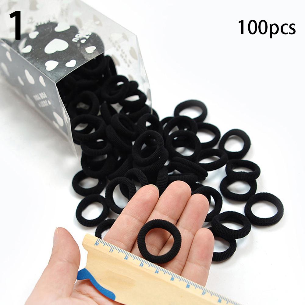 100 bucăți moda femei fete culoare bomboane inel elastic pentru păr frânghie suport pentru coadă de cal decor de păr