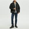 Calvin Klein Einfarbige Stehkragen Steppjacke mit Aufdruck Lässige Daunenjacke Herren Oberbekleidung Schwarz J322365-BEH