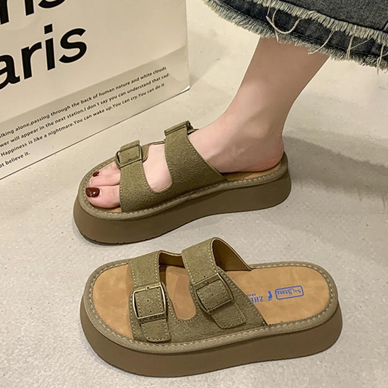 Stilvolle Lässige Hausschuhe Mit Flachem Verschluss Für Damen Sommer Outdoor Mode In Schwarz Khaki Rosa Und Braun