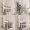 Modern Minimalist Plastic Rotating Towel Rack With Suction Cups For Bathroom Organization