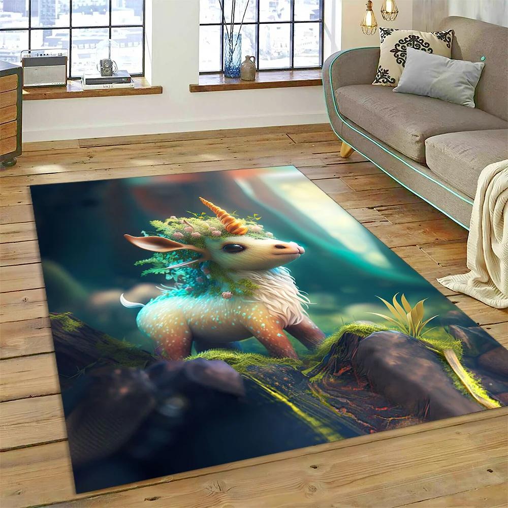 Uroczy jednorożec dziewczyna prezent kreskówka dywan dywanik do domu salon sypialnia sofa wycieraczka dekoracja, dzieci plac zabaw dywan antypoślizgowa mata podłogowa