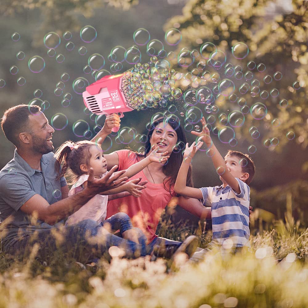Bubble Gun 132 Holes Electric Automatic Soap Blower Bubbles Machine Kids Portable Outdoor Party Toys Gift Children‘s Day Gifts