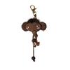 Cute Retro Pony Keychain Fabric Embroidered Key Holder Handmade Elephant Pony Pendant Gift