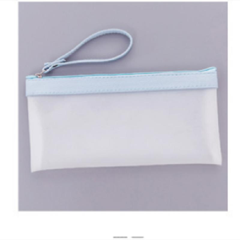 Cartoon Students Pen Bag Portable Transparent PVC Zipper Pouch  Stationery Organizer Bag Pencil Case