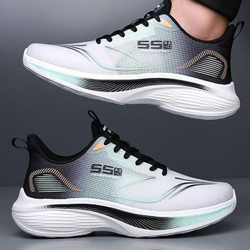 Men's Ultra-Light Breathable Running Shoes - Ice Silk Mesh, Shock Absorbing EVA, Lace-Up Summer Sports Sneakers