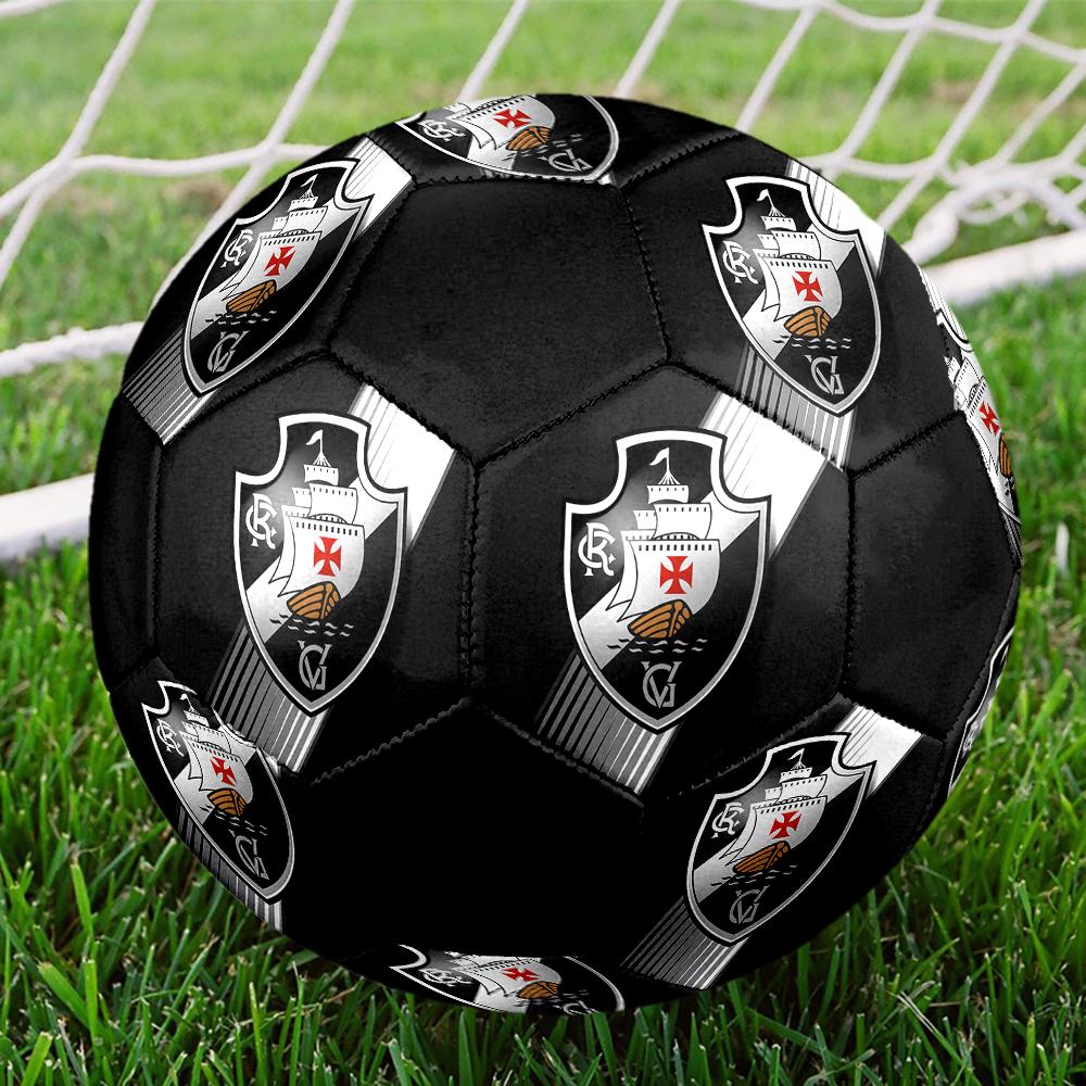 CR Vasco da Gama Soccer Ball, colorful, suitable for all ages, machine-stitched, PVC material, competition grade, durable and high bounce