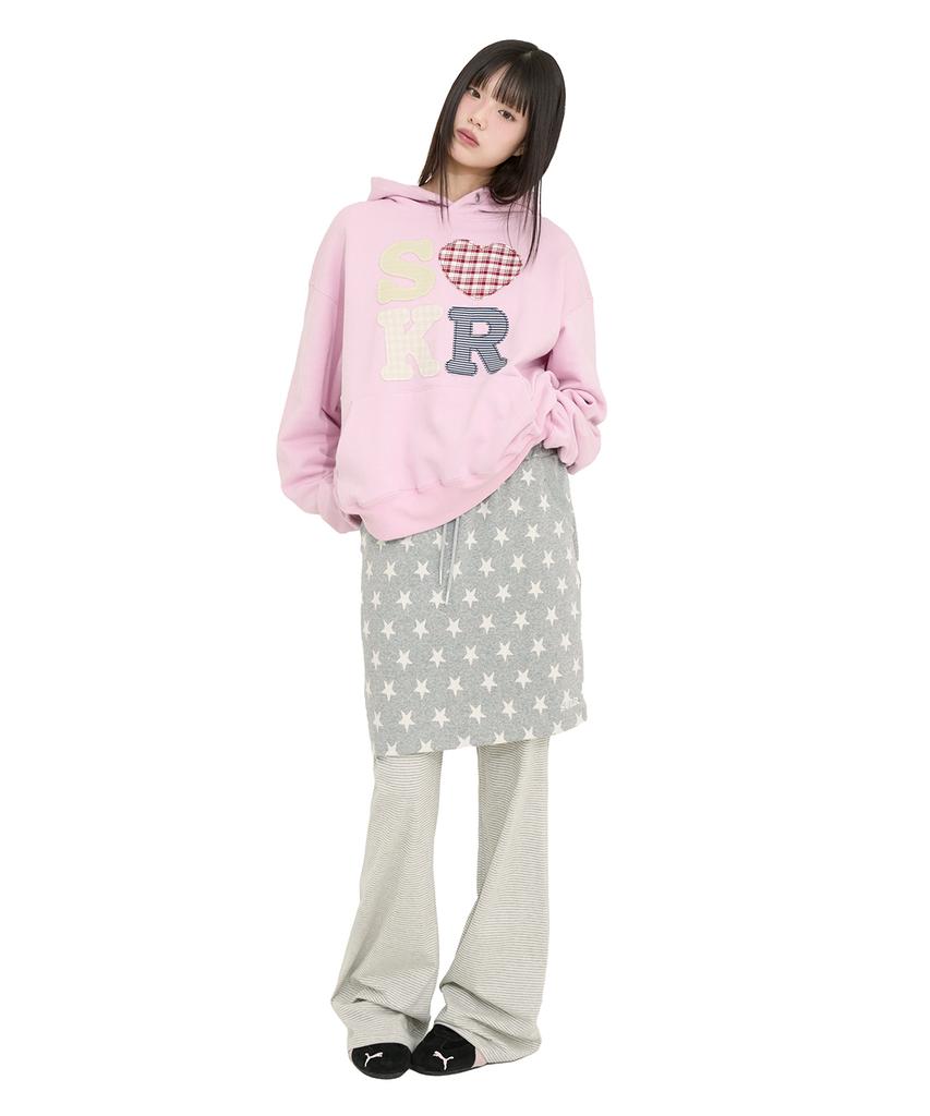 Mimdeowodeulobeu [Ssukkare X Mimde] Ssukkare Layered Skirt Pants_Gray