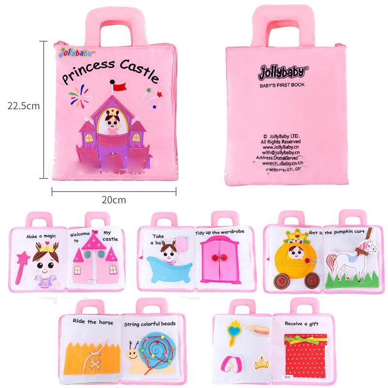 Montessori Toys for Kids Baby Cloth books Learning Education 3D Quiet Fabric Activity Story Book For Toddlers Enlightenment Gift