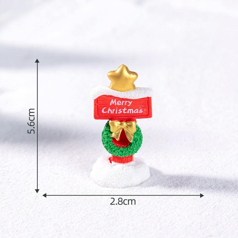 Micro-landscape Christmas Road Signs Indication Signs Crystal Balls Decorative AccessoriesMiniature Mini Ornaments