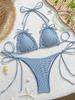 2026 Europäischer Karomuster Dreieck-Bikini - Sexy & Stilvolle Urlaubs-Bademode für Damen