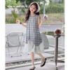 Girl's Sleeveless Plaid Dress
