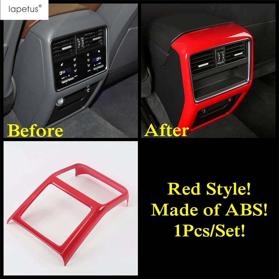 Tête de Levier de Vitesse Rouge / Leve-vitre / Porte-gobelet / Bande de Couverture d'Écran de Tableau de Bord Accessoires de Garniture Pour Porsche Cayenne 2018 -