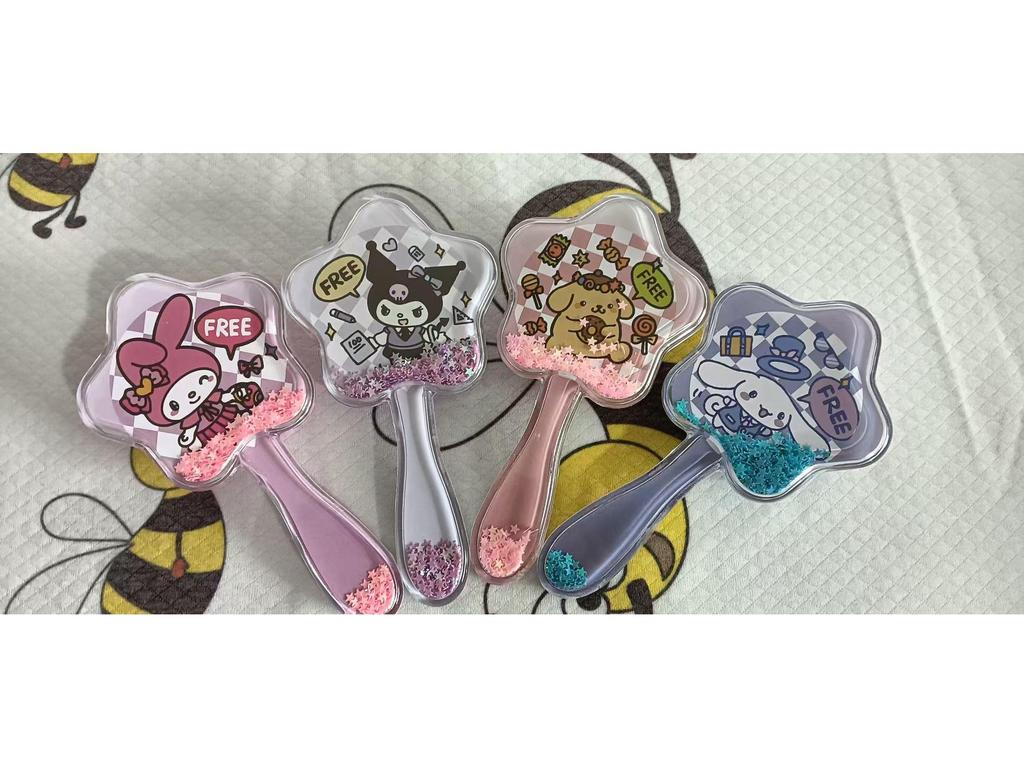 Colorful Cartoon Bristle Air Cushion Comb - High-Value, Transparent Massage Comb