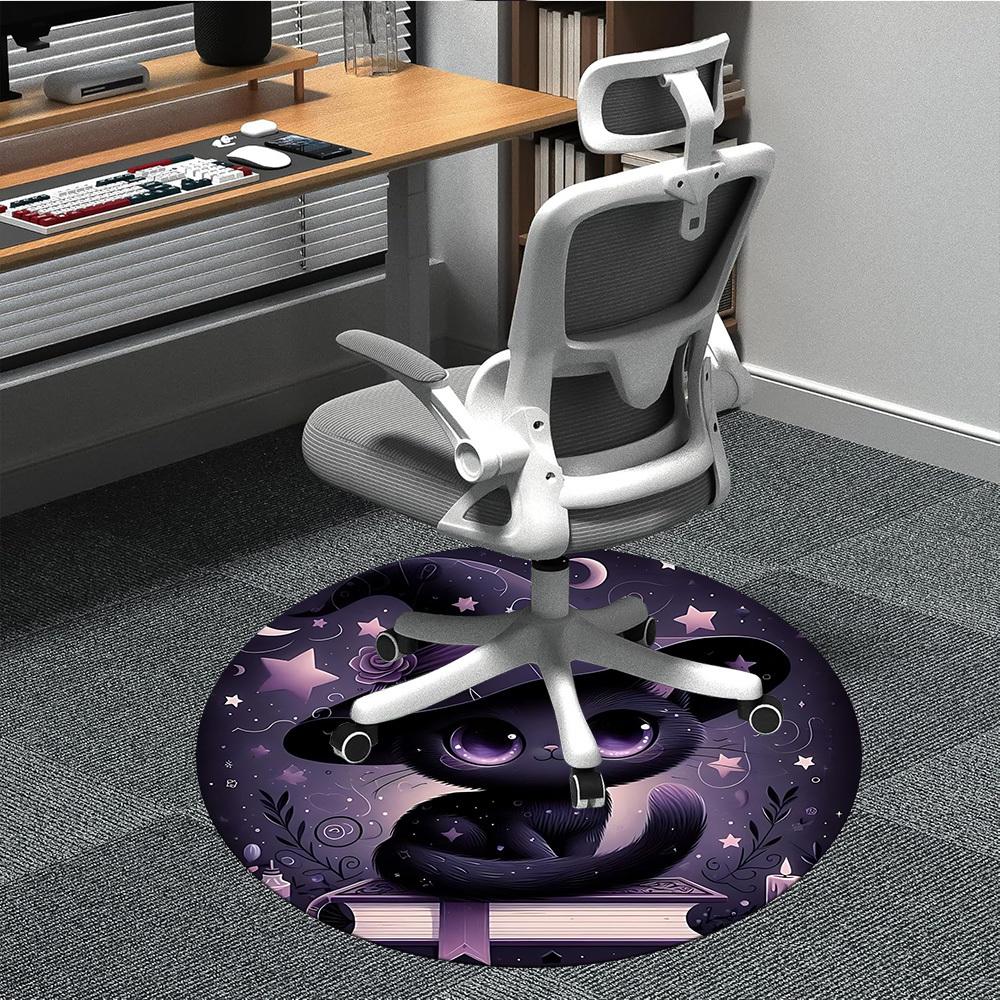 1pc Witchcraft Midnight Office Round Area Rug, Under Office Chairs Bedroom Living Room Home Decor, Room Deco, Available in Various Sizes