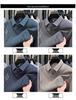 2025 Winter Men's Faux Two-Piece Sweater: New Thick Knit with Shirt Collar and Warm Velvet Layer