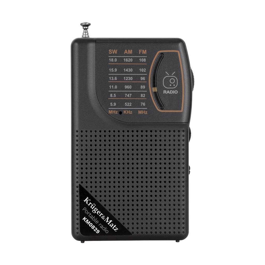 Radio przenośne analogowe kompaktowe Kruger&Matz AM/FM akumulator jack 3,5