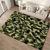 Camouflage-Muster Teppich mit Armeestil Grün1Braun1und Beige Design Geeignet für die Verwendung als Anti-Rutsch-Matte für1Zimmer und Schlafzimmer Sofas