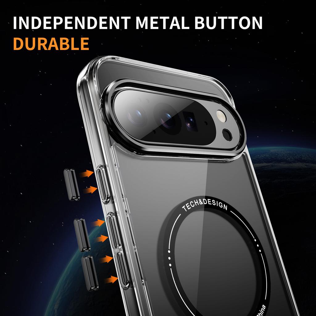 Husă de telefon magnetică HD-Transparentă Pentru Google Pixel 10 9 8 Pro XL 10PROXL 9ProXL 9A 8A Rezistentă la șocuri Pentru Magsafe Capac Dur Cristal