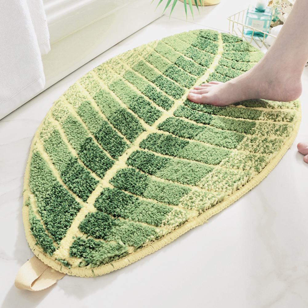 Leaf shaped Floor Mat Entrance Non slip Door Mat for Living Room Bedroom Home Supplies