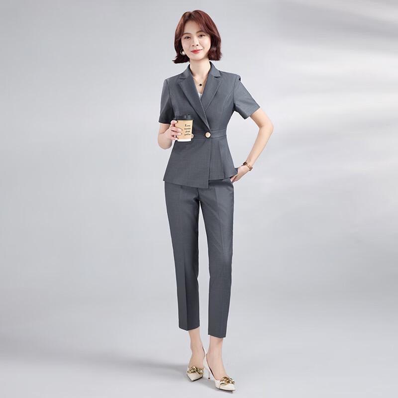 Women's Short-Sleeve Professional Suit Set