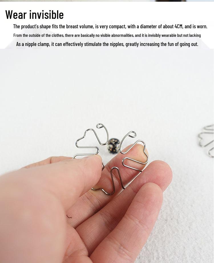 Stealth Nipple Clamps & SM Collar Set: Unisex Outdoor Sex Toys with Penis Mask & Anal Plug