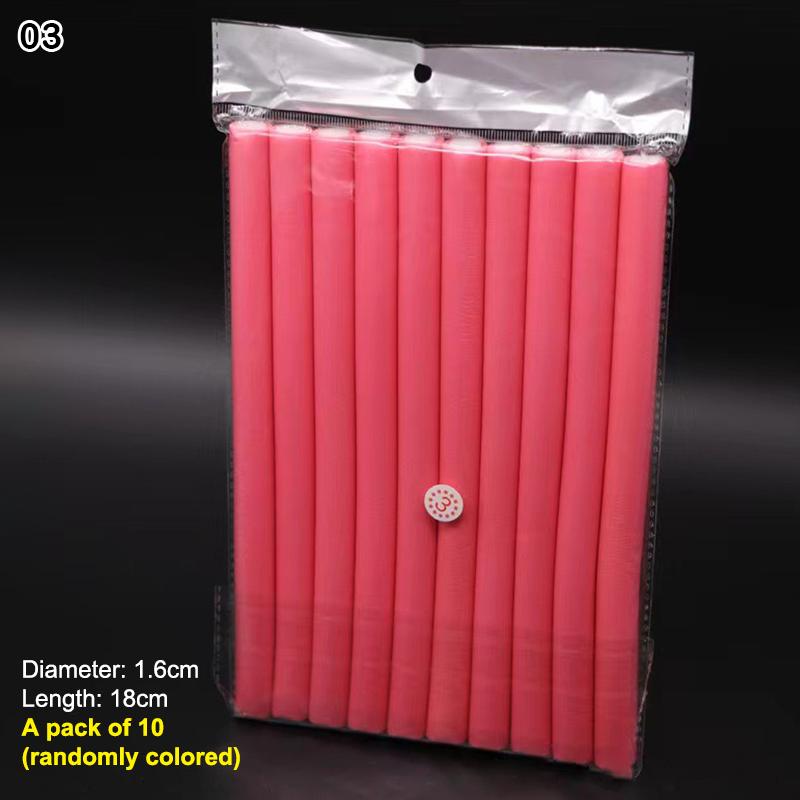 10Pcs Flexible Hair Curling Heat-Resistant Rod 18Cm Hair Curler Makers Soft Foam Twist  Perm Ironing Hair Salon Styling Tools